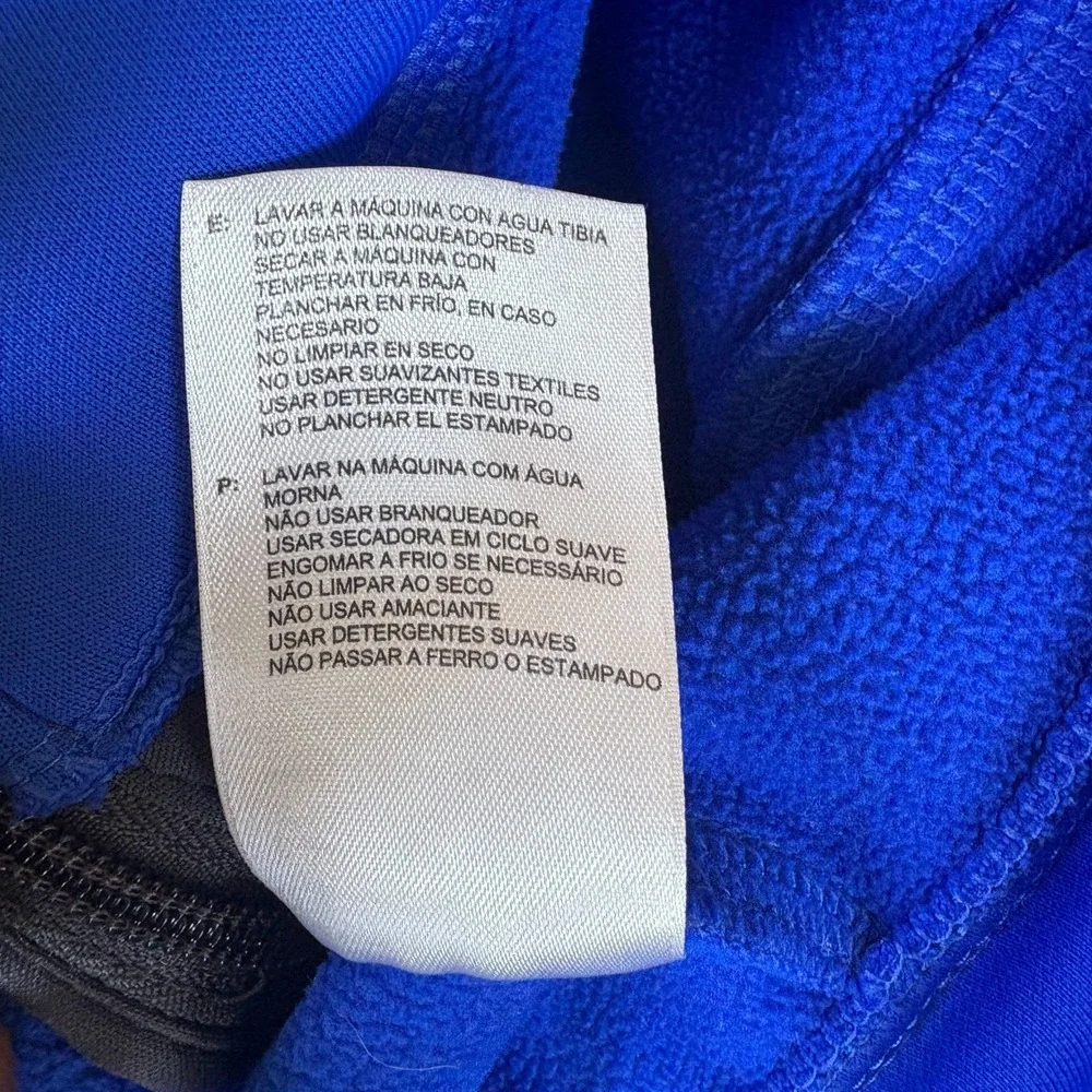 Adidas Climawarm Hoodie Men Medium Blue Gray Fleece Lined Raglan Sleeve Full Zip